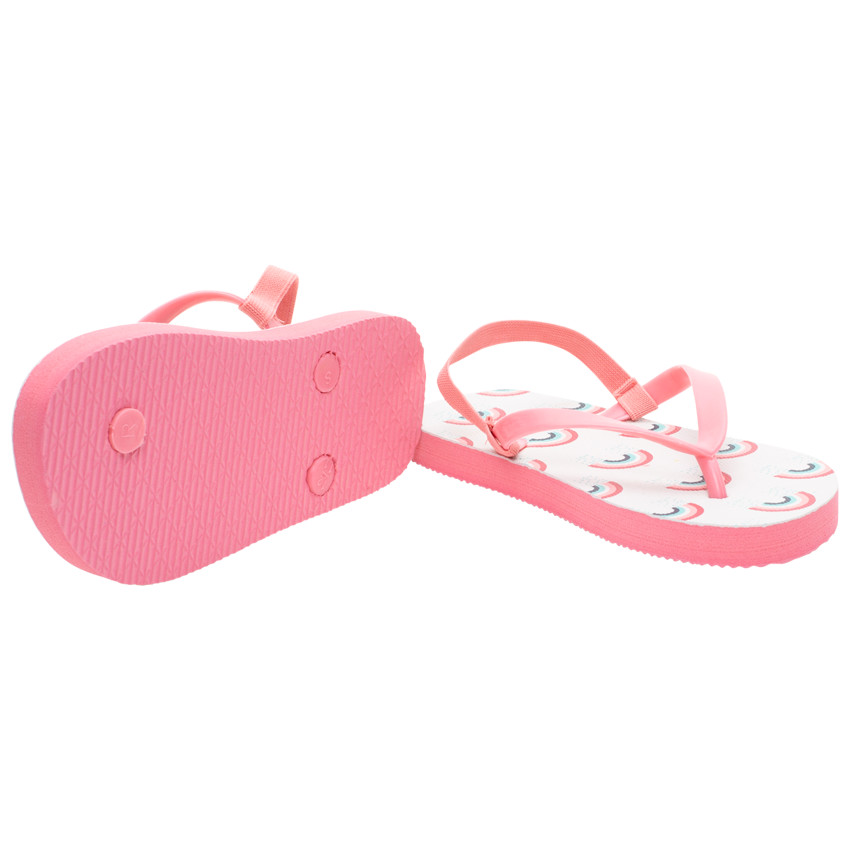 Ροζ σανδάλια με σχέδιο ουράνιο τόξο για κορίτσι 