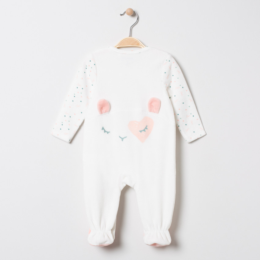 Dors-bien en velours print lapins 