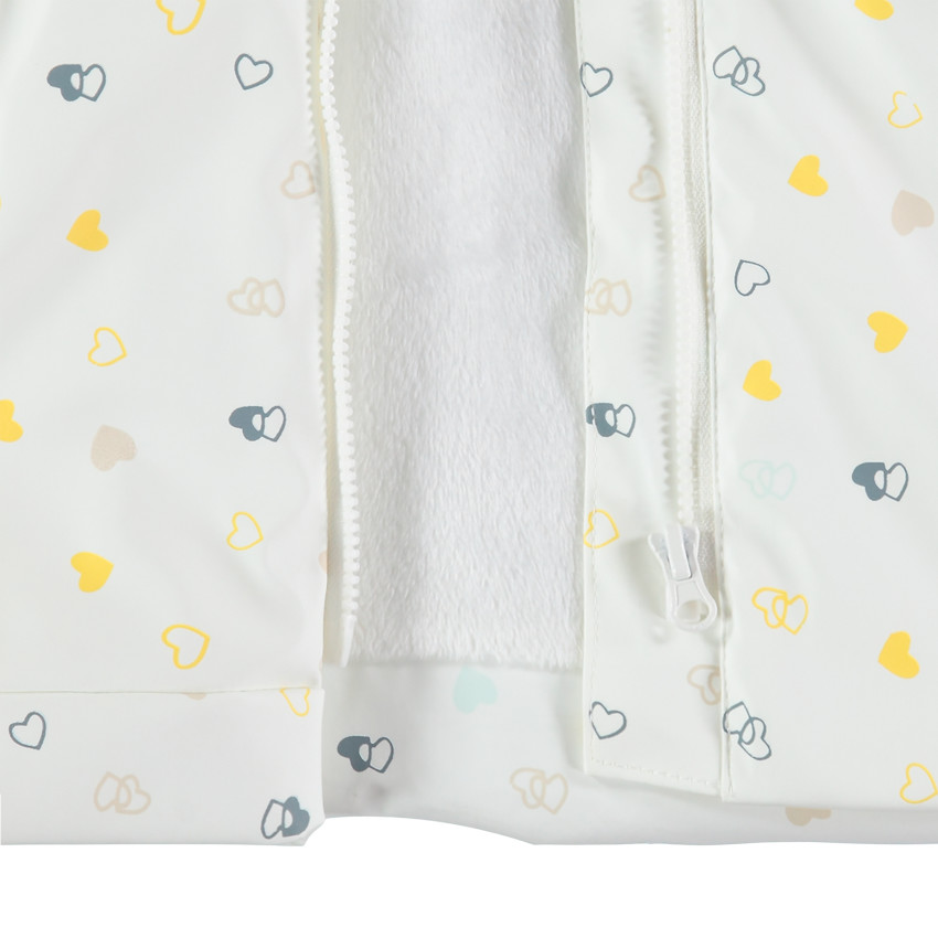 Μπουφάν εμπριμέ με επένδυση sherpa 