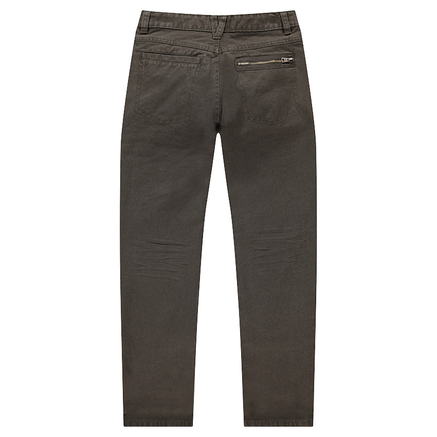 Βαμβακερό παντελόνι νηματοβαφή με φερμουάρ στις τσέπες 