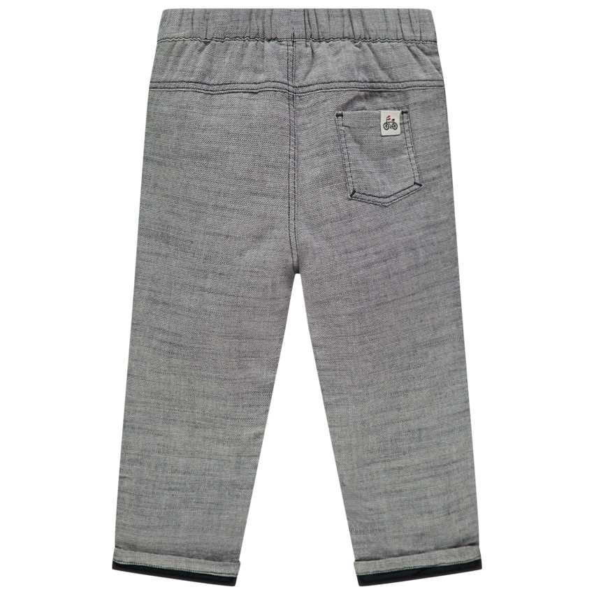 Pantalon doublé jersey en maille chinée  