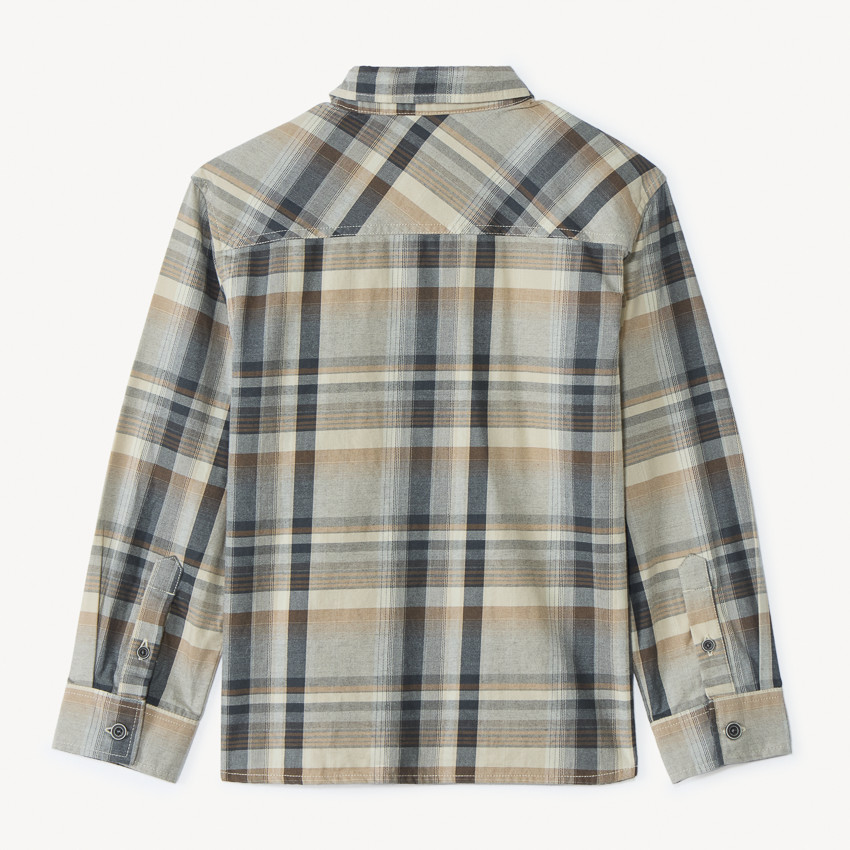 Chemise manches longues à carreaux pour garçon 