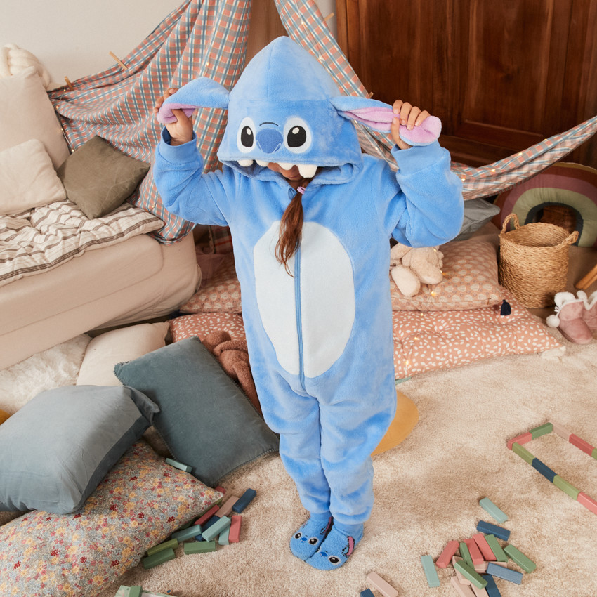 Παιχνιδιάρικο surpyjama Stitch Disney από sherpa για μωρό αγόρι 