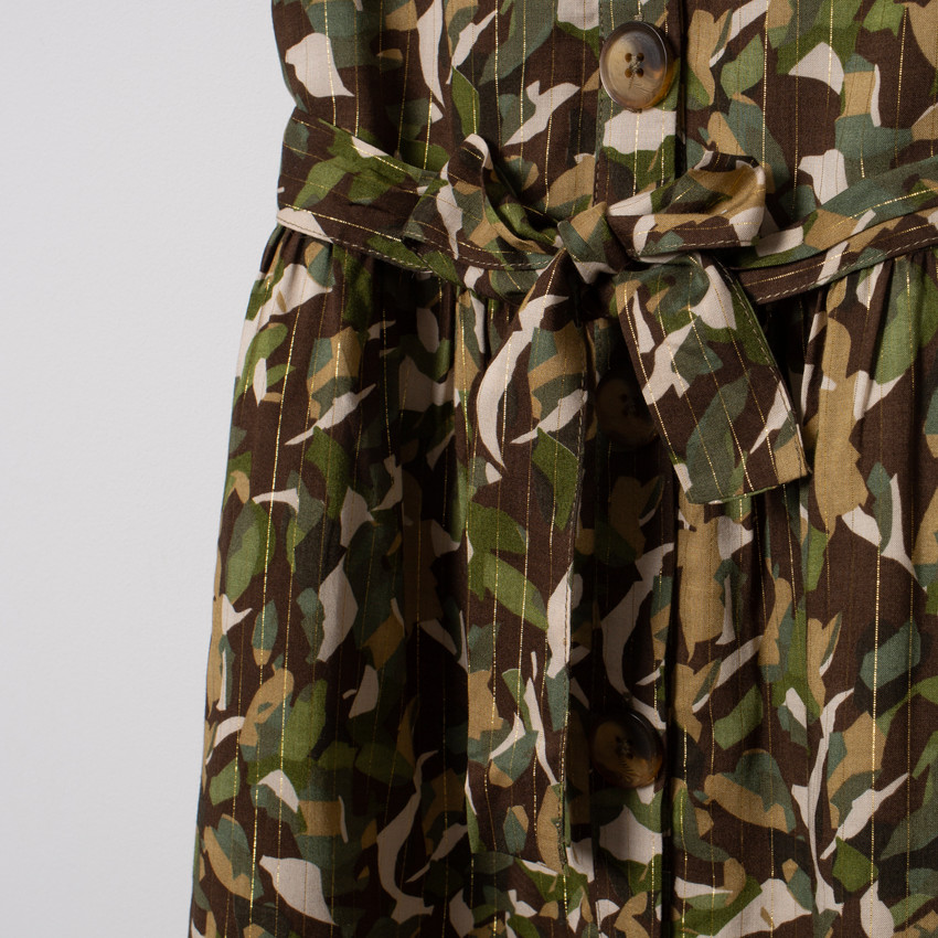 Φόρεμα αμάνικο εμπριμέ  camouflage 