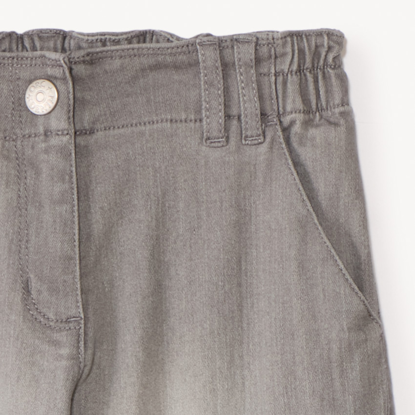 Φαρδιά τζιν παντελόνι cargo με τσέπες για κορίτσι 