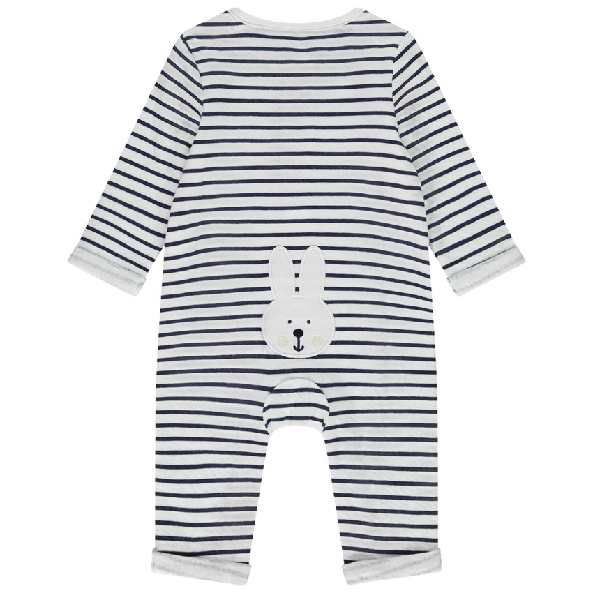 Φόρμα μακριά με ρίγες και patch κουνελάκι για bebe 