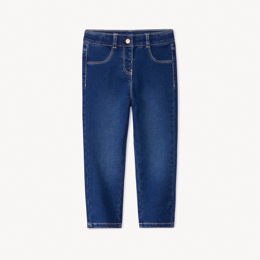 Τζιν μονόχρωμο από denim για μωρό κορίτσι 
