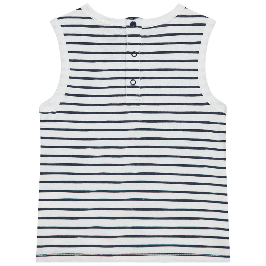 Μπλουζάκι από βιολογικό βαμβάκι Smiley ριγέ  Additional Μπλουζάκι από βιολογικό βαμβάκι Smiley ριγέ