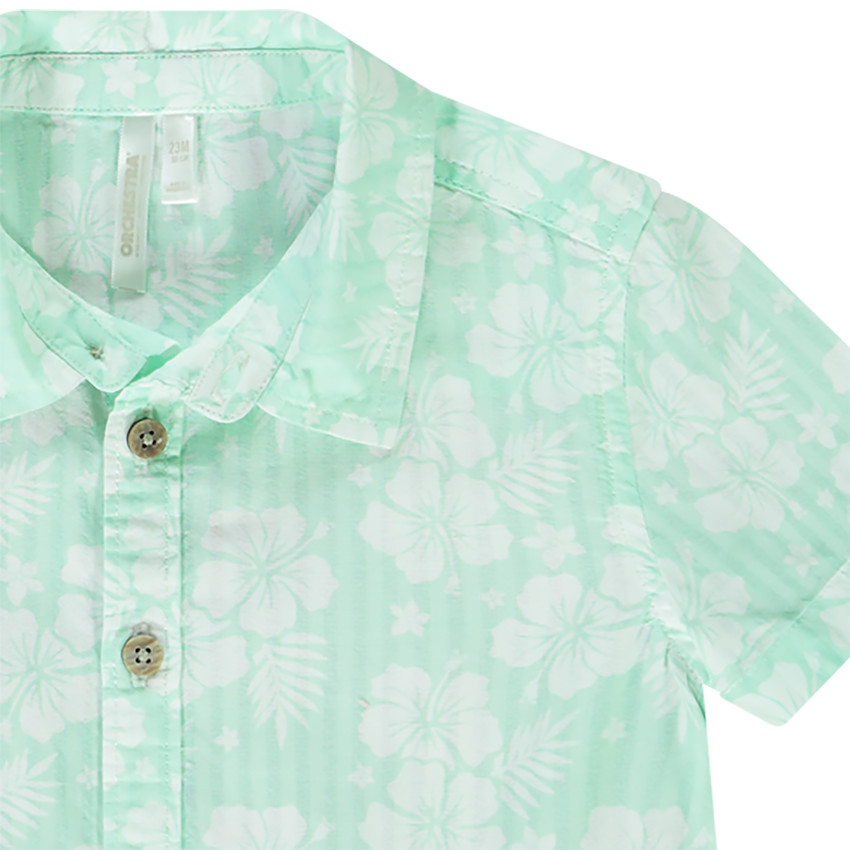 Chemise manches courtes imprimé hibiscus pour bébé garçon  Additional Chemise manches courtes imprimé hibiscus pour bébé garçon
