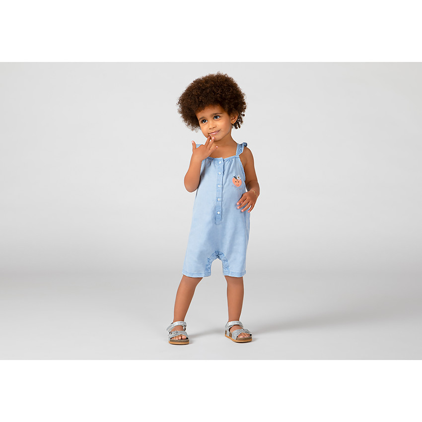 Combishort effet jean pour bébé fille  Additional Combishort effet jean pour bébé fille