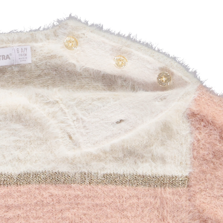 Pull en tricot effet poils avec détails brillants pour fille Main Pull en tricot effet poils avec détails brillants pour fille