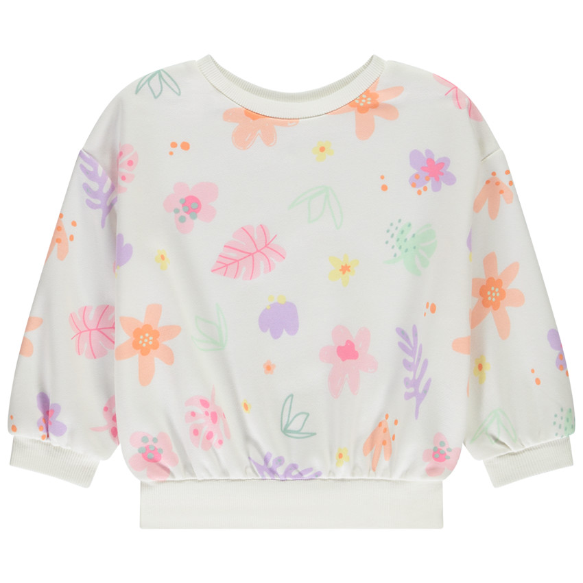 Φούτερ molleton με φαντεζί σχέδιο για bebe κορίτσι 