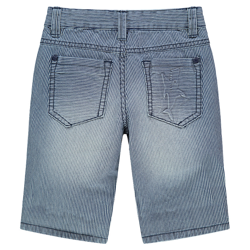 Βερμούδα με εφέ used με ρίγες 