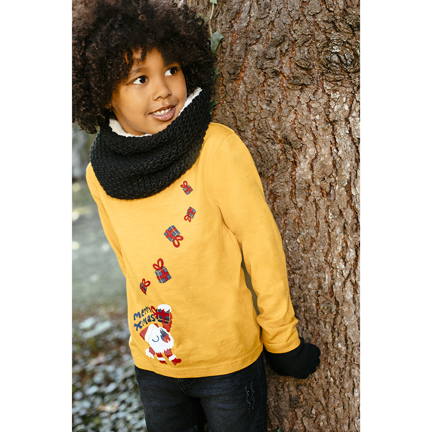 T-shirt manches longues print monstre père Noël  