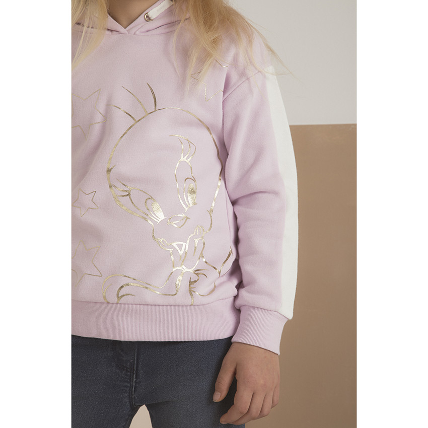 Φούτερ molleton με κουκούλα Titi για κορίτσι 