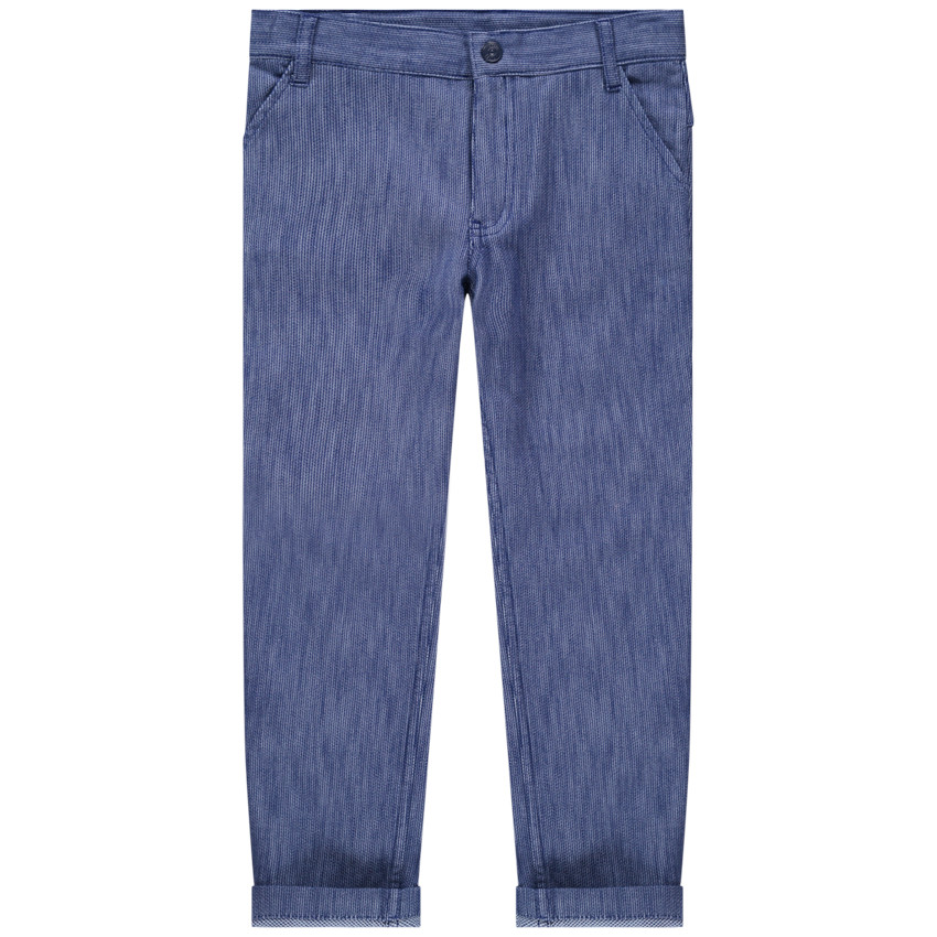 Βαμβακερό παντελόνι με μελανζέ όψη  Additional Βαμβακερό παντελόνι με μελανζέ όψη