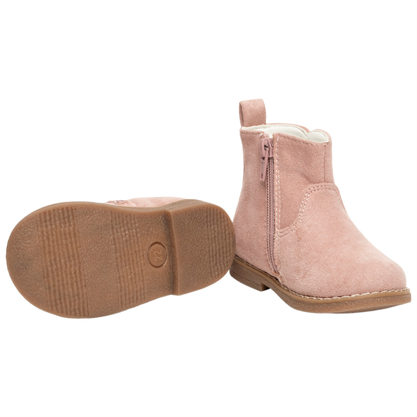 Μποτάκια effet daim με φιόγκους για bebe κορίτσι 