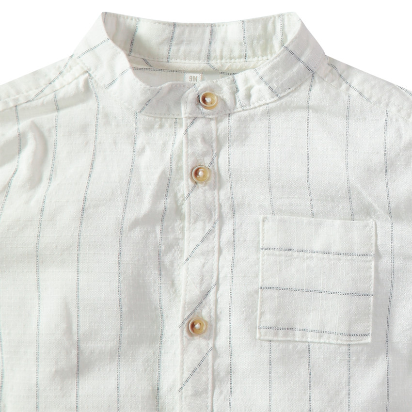 Σύνολο ριγέ πουκάμισο και βαμβακερή ολόσωμη φουφούλα 