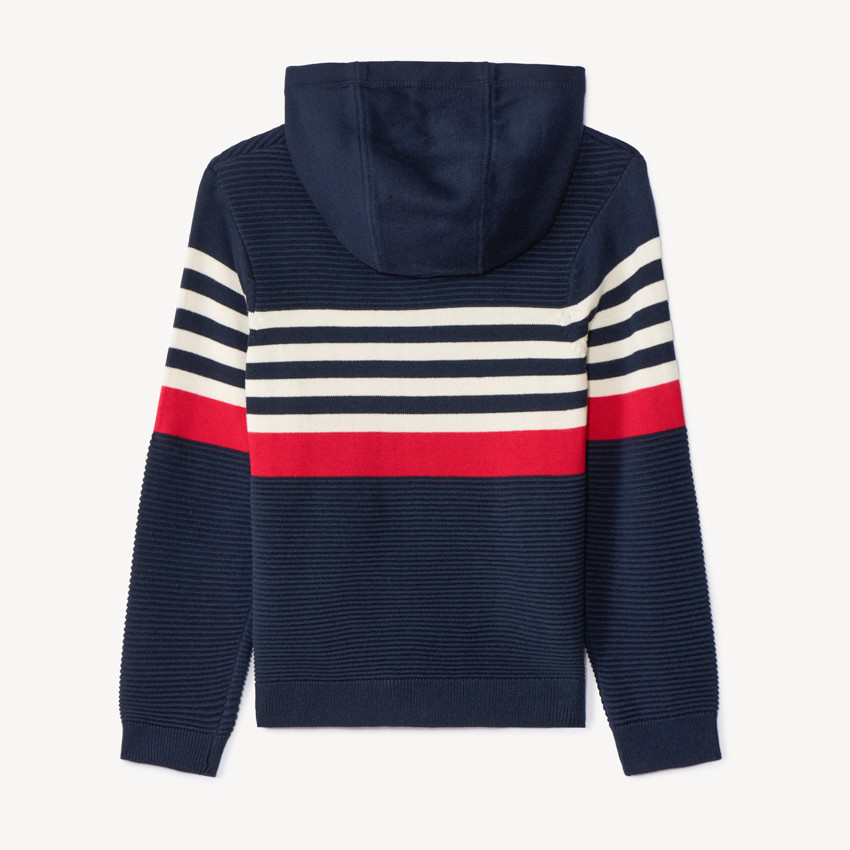 Πλεκτή ζακέτα με εφέ color block για αγόρι 