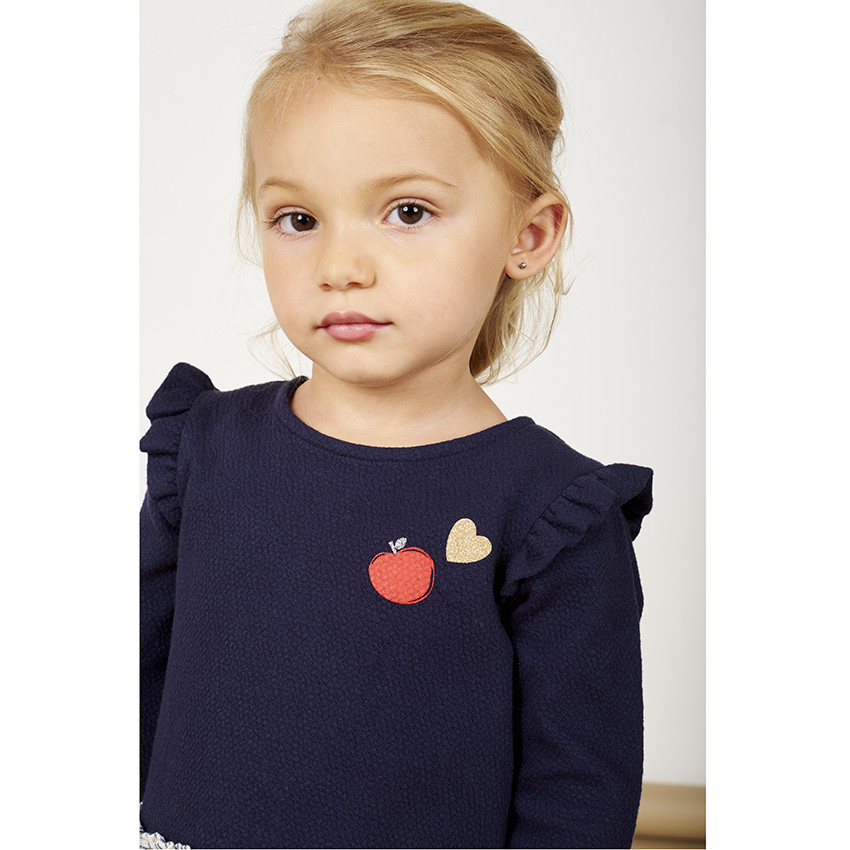 Φόρεμα μακρυμάνικο 2 σε 1 rib για bebe κορίτσι 