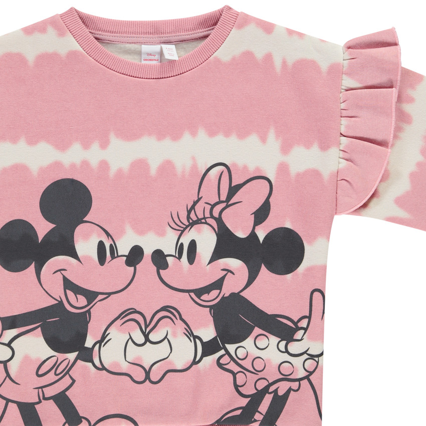 Φούτερ με σχέδιο tie & dye Mickey και Minnie Disney για κορίτσι 