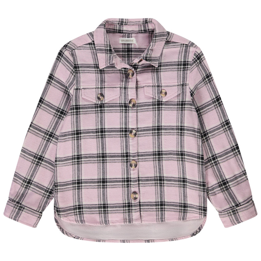 Πουκάμισο από τούλι με καρό σχέδιο για κορίτσι 