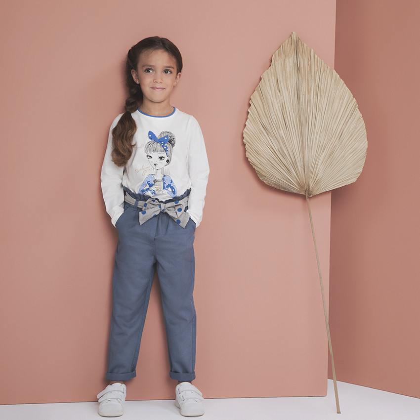 Παντελόνι με ζώνη πουα 