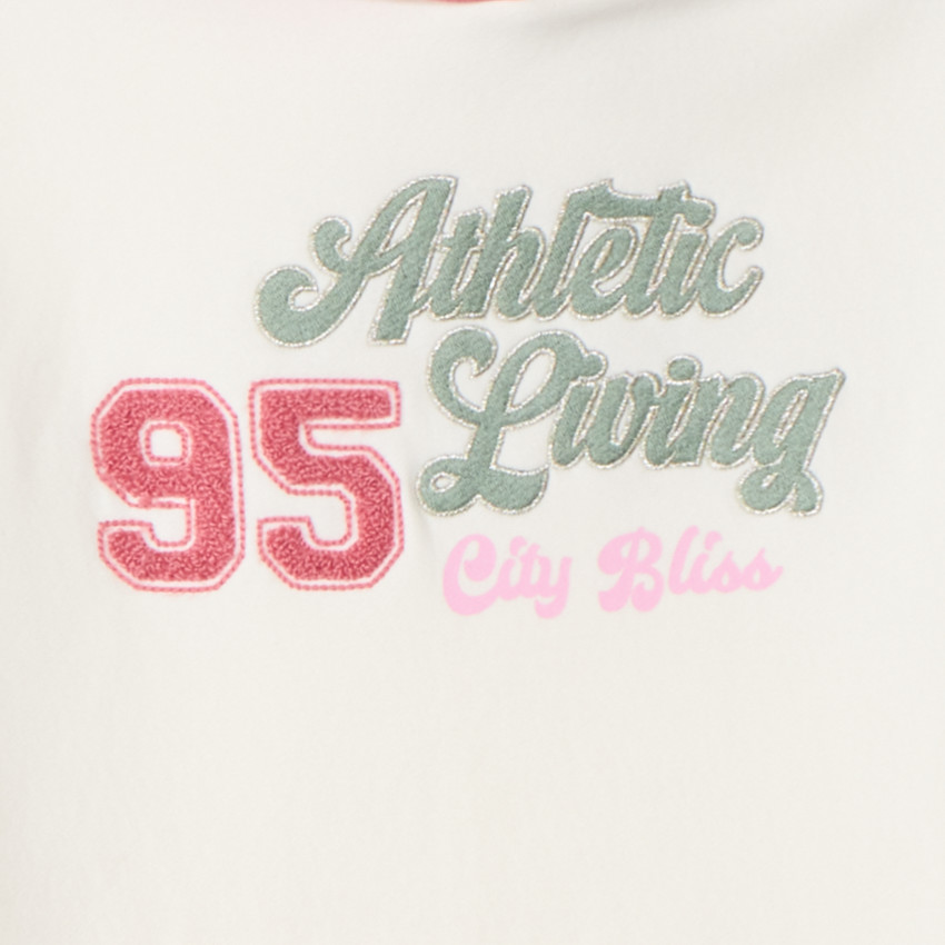 Robe en molleton à capuche effet colorblock pour fille  