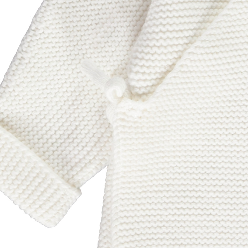 Γιλέκο από πλεκτό πουά mousse effet cache-coeur για bebe κορίτσι 