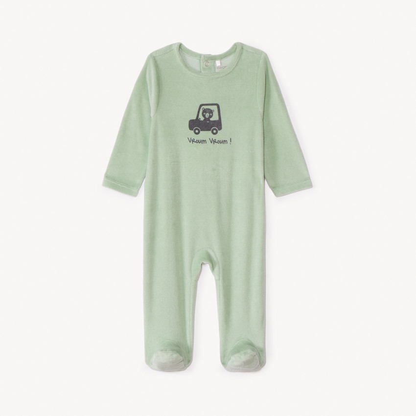 Ενιαίο βρεφικό υπνόσακος από βελούδο με σχέδιο για αγόρι. 