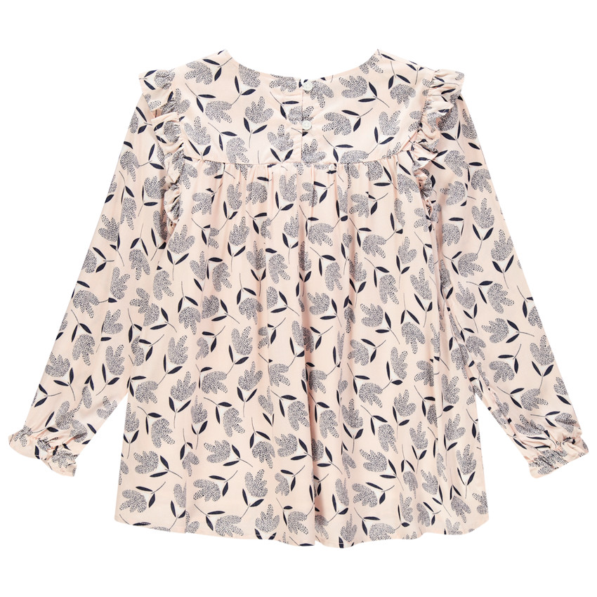 Τουνίκ μακρυμάνικη με σχέδιο λουλούδια για κορίτσι 