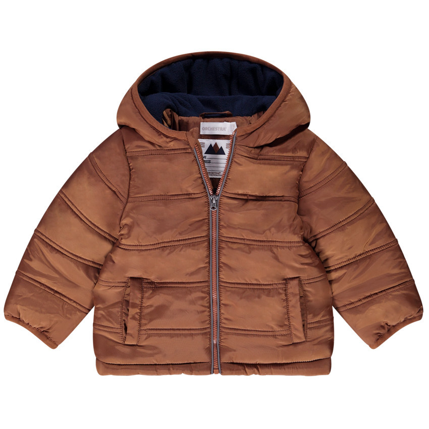 Παλτό με κουκούλα και επένδυση από μικροπολάρ για μωρό αγόρι 