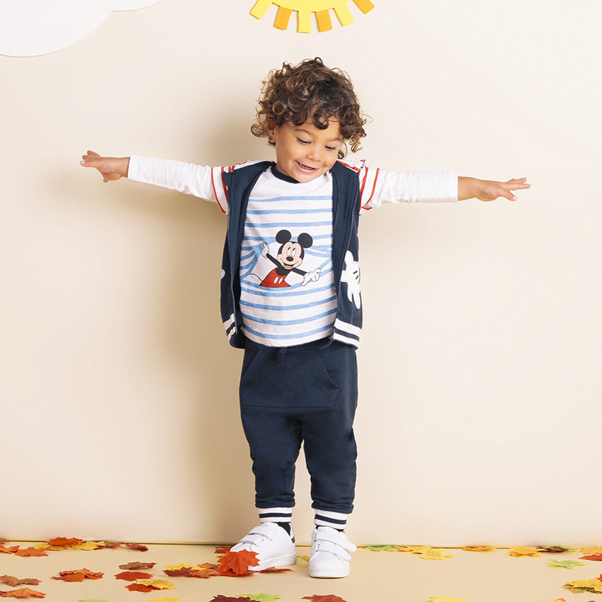 Jogging 3 pièces avec t-shirt rayé print Mickey Disney  Additional Jogging 3 pièces avec t-shirt rayé print Mickey Disney