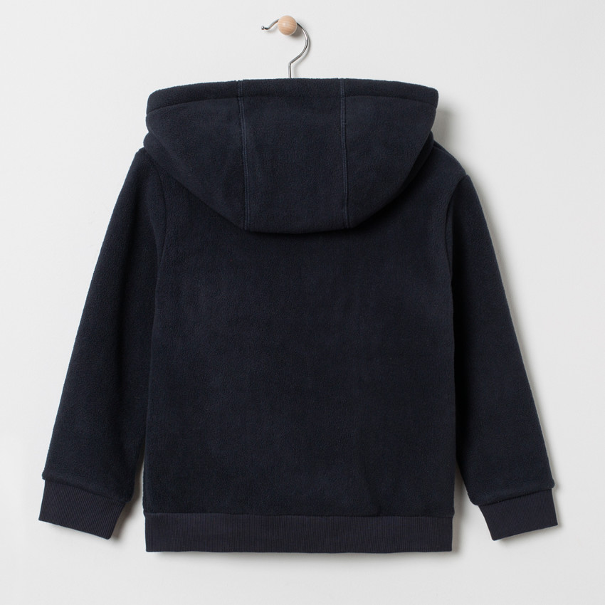 Veste à capuche en molleton doublée sherpa à lettres brodées  Additional Veste à capuche en molleton doublée sherpa à lettres brodées