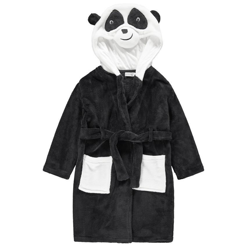 Robe de chambre en sherpa avec tête de panda 