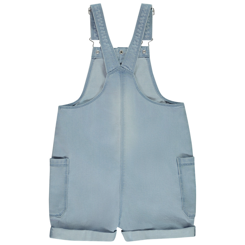 Σαλοπέτα κοντή και φαρδιά από τζιν με τσέπες για κορίτσι 