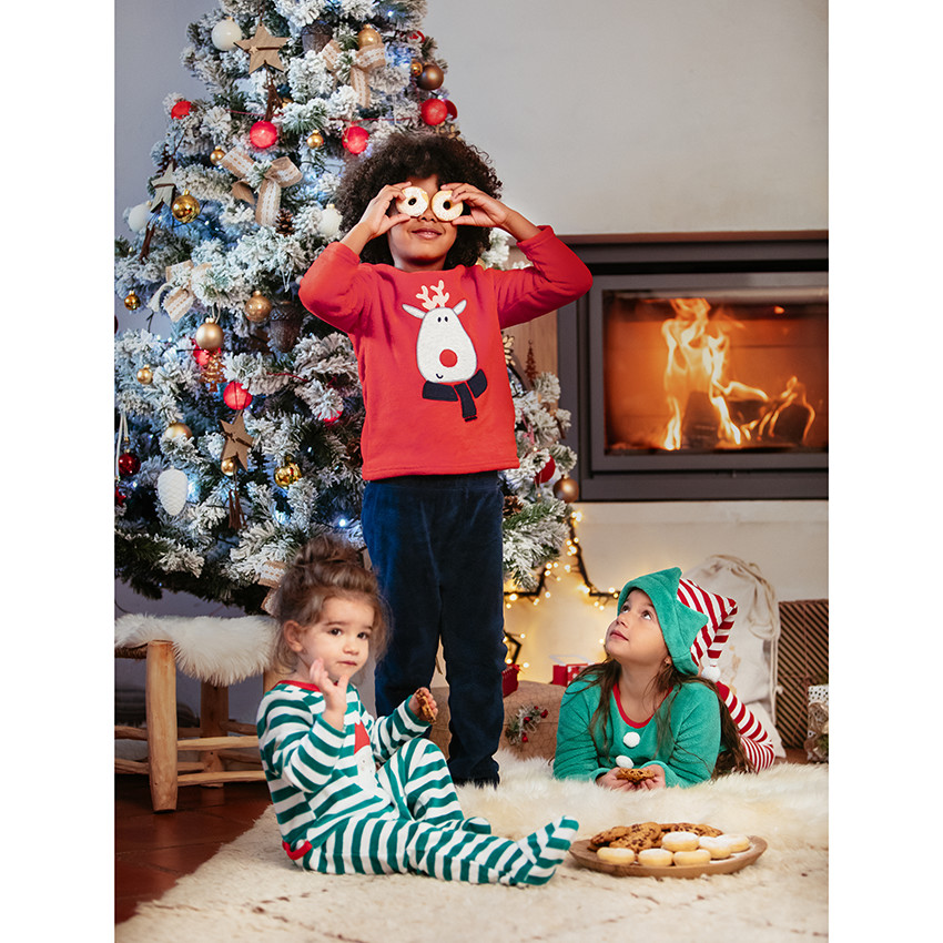 Φορμάκι βελουτέ με σχέδιο Άγιος Βασίλης για bebe αγόρι 