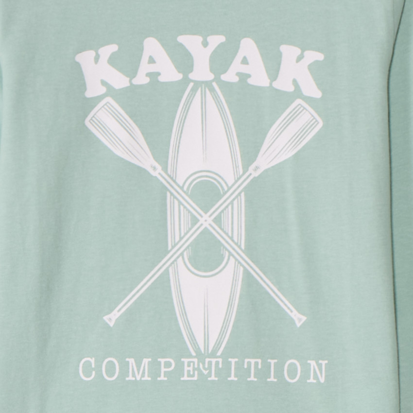 Σετ μακρύ πυτζάμας από τζερσέ ύφασμα με σχέδιο καγιάκ για αγόρι 