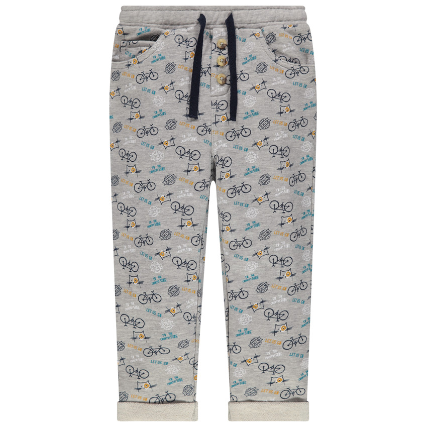 Παντελόνι φόρμας από φανέλα με εμπριμέ μοτίβο ποδήλατα  