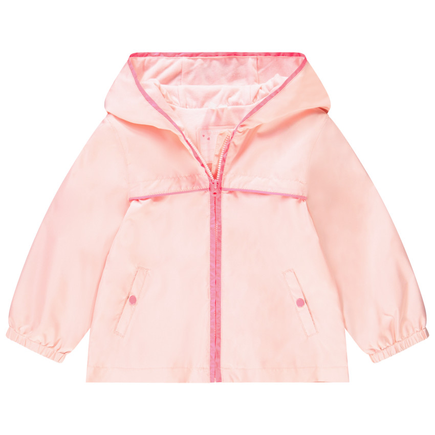 Aντιανεμικό με κουκούλα ροζ clair για bebe κορίτσι 