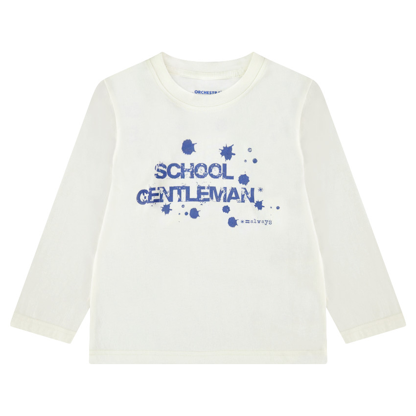 Μακρυμάνικη μπλούζα ζέρσεϊ με τυπωμένο μήνυμα 