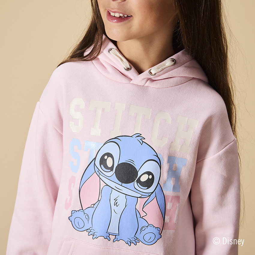 Φόρεμα φούτερ oversized με κουκούλα Stitch Disney για κορίτσι 