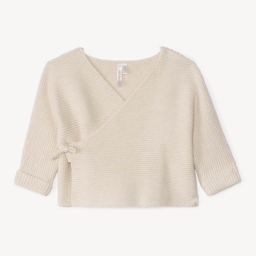 Μπλούζα μονόχρωμη από πλέξη mousse για μωρό 