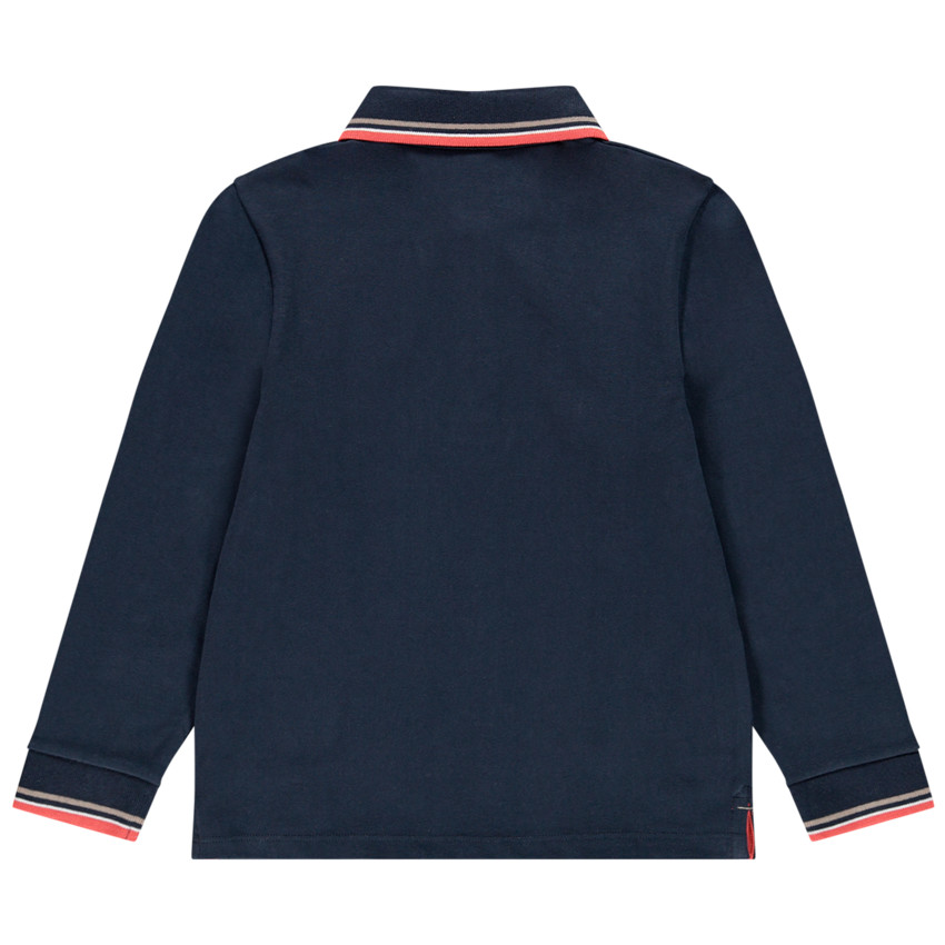 Polo μακρυμάνικο με τσέπη σχέδιο τίγρη για αγόρι 