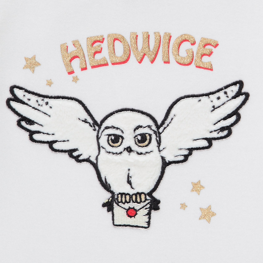Pyjama 2 pièces en jersey motif brodé Hedwige Harry Potter 
