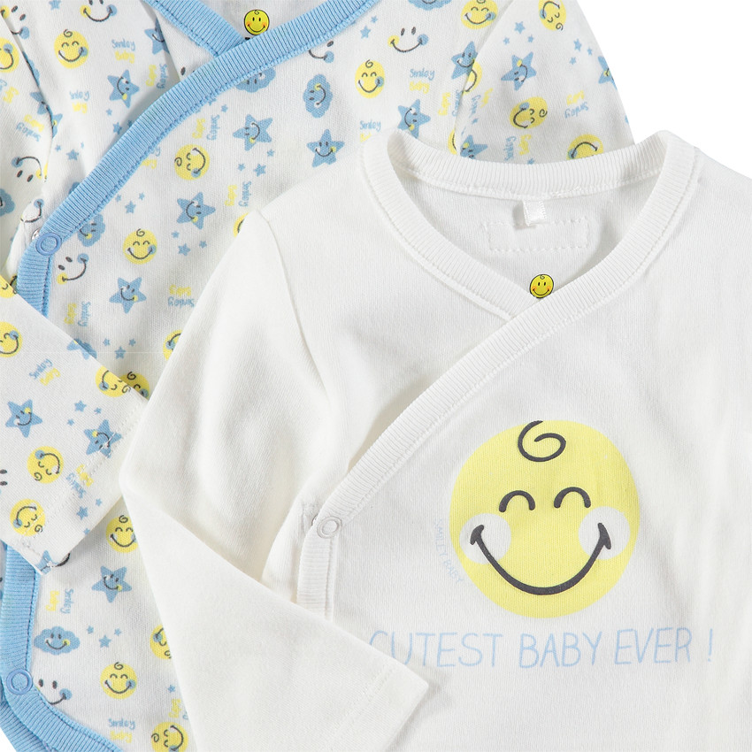 Σετ από 2 μακρυμάνικα σώματα από βαμβάκι Smiley Baby για αγόρι.  Additional Σετ από 2 μακρυμάνικα σώματα από βαμβάκι Smiley Baby για αγόρι.