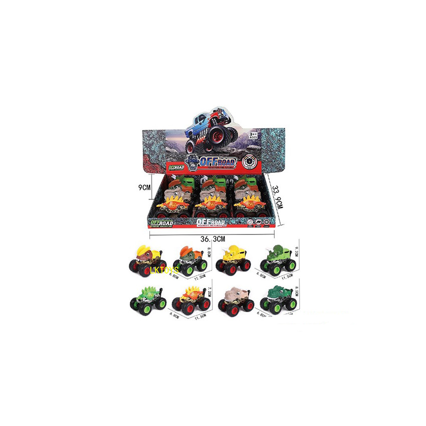 Monster Car Με Μηχανισμό Pull Back Σε Διάφορα Χρώματα - 1τμχ 