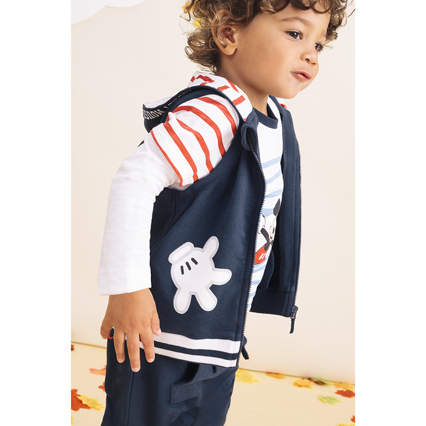 Jogging 3 pièces avec t-shirt rayé print Mickey Disney  Additional Jogging 3 pièces avec t-shirt rayé print Mickey Disney