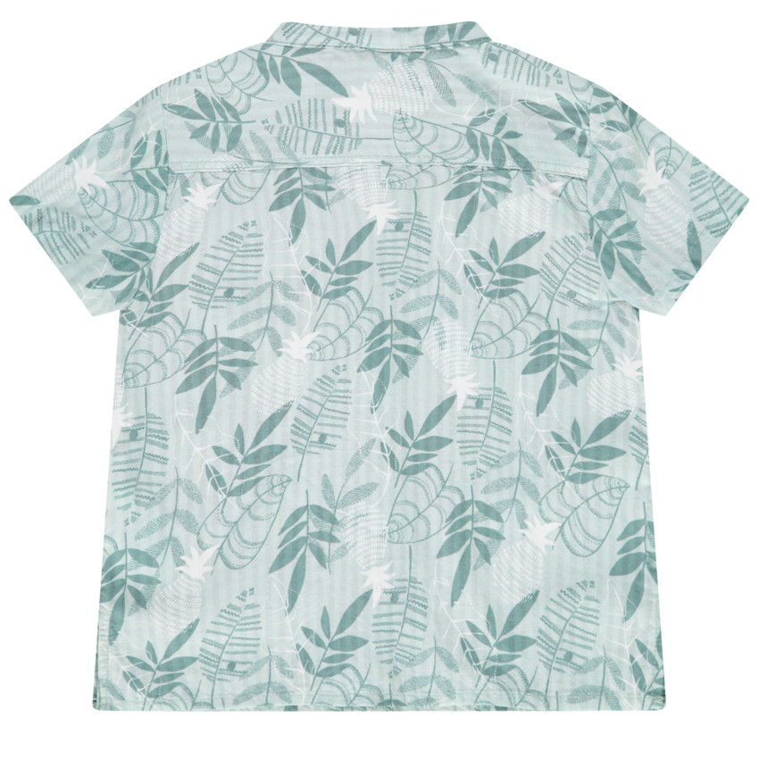 Πουκάμισο κοντομάνικο με σχέδιο φύλλων για μωρό αγόρι 