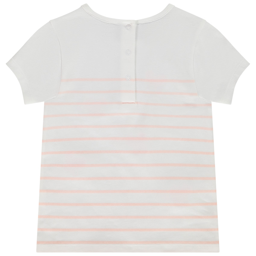 T-shirt κοντομάνικο με φαντεζί σχέδιο για bebe κορίτσι 